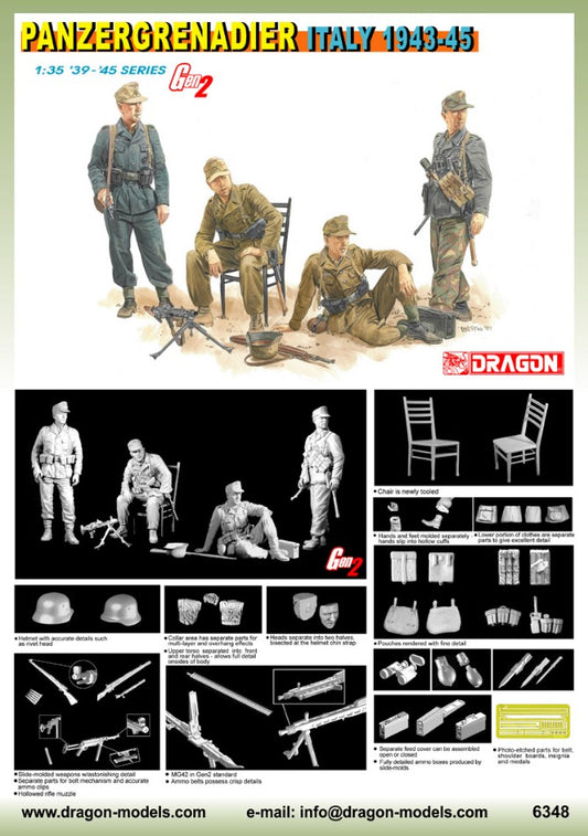Dragon - PANZERGRENADIER ITALY 1943-45 KIT 1:35 - Cod. D6348