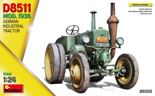 Miniart - GERMAN INDUSTRIAL TRACTOR D8511 MOD.1936 KIT 1:24 - Cod. MIN24005