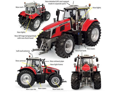 Universal Hobbies - TRATTORE MASSEY FERGUSON 7S.190 2023 1:32 - Cod. UH6412