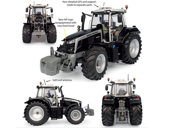 Universal Hobbies - TRATTORE MASSEY FERGUSON 7S.190 "BLACK BEAUTY" 2023 1:32 - Cod. UH6617