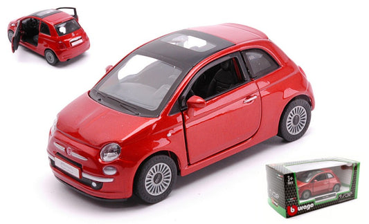 Burago - FIAT NUOVA 500 2007 METALLIC RED 1:32 - Cod. BU43011B