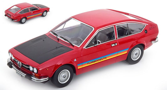 Kk Scale - ALFA ROMEO GTV 2000 TURBODELTA 1979 RED/FLATBLACK 1:18 - Cod. KKDC181093