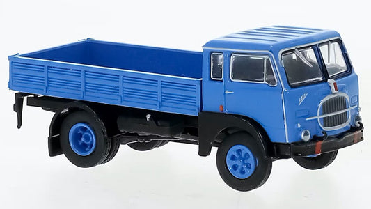 Brekina - FIAT 642 FLATBED PLATFORM TRAILER BLUE/BLACK 1:87 - Cod. BRE58601