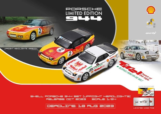 Spark Model - PORSCHE 944 TURBO CUP N.2 SHELL & ADLER VON TIROL 1:64 - Cod. YCOMBO64003