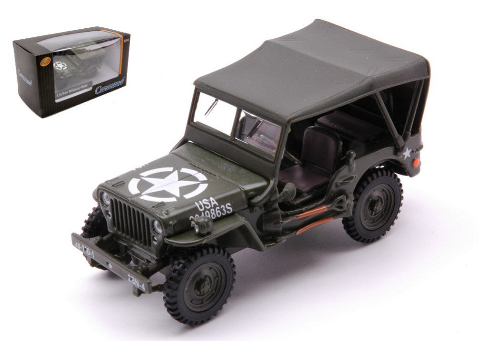 Cararama - JEEP WILLY'S 4X4 SOFT TOP GREEN 1:43 - Cod. CA91850