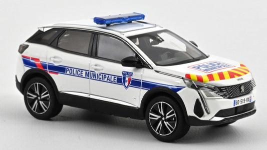 Norev - PEUGEOT 3008 2023 POLICE MUNICIPALE WITH RED & YELLOW STRIPING 1:43 - Cod. NV473949