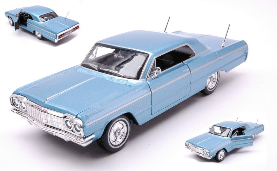 Maisto - CHEVROLET IMPALA 1964 METALLIC LIGHT BLUE 1:24 - Cod. MI32908B