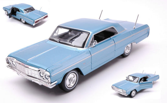 Maisto - CHEVROLET IMPALA 1964 METALLIC LIGHT BLUE 1:24 - Cod. MI32908B