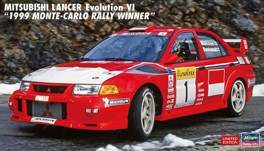 Hasegawa - MITSUBISHI LANCER EVO VI 1999 WINNER MONTECARLO RALLY KIT 1:24 - Cod. HA20666
