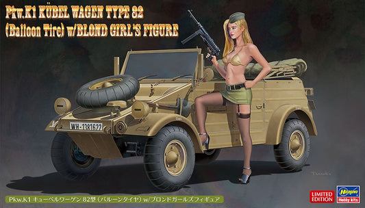 Hasegawa - K1 KUBELWAGEN 82 W/BLONDE GIRL FIGURE KIT 1:24 - Cod. HA52273