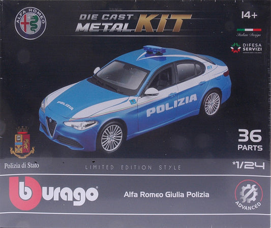 Burago - ALFA ROMEO GIULIA POLIZIA KIT 1:24 - Cod. BU25129