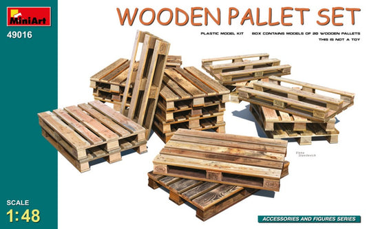 Miniart - WOODEN PALLET SET KIT 1:48 - Cod. MIN49016