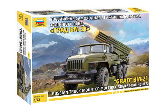 Zvezda - BM-21 GRAD 1 ROCKET LAUNCHER KIT 1:72 - Cod. Z5051