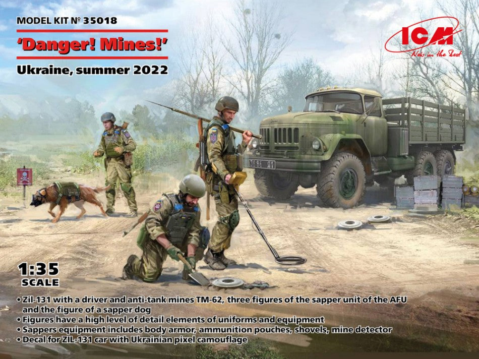 Icm - DANGER! MINES! UKRAINE SUMMER 2022 KIT 1:35 - Cod. ICM35018