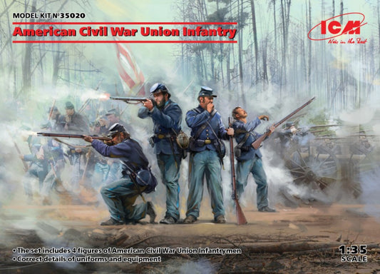 Icm - AMERICAN CIVIL WAR UNION INFANTRY KIT 1:35 - Cod. ICM35020