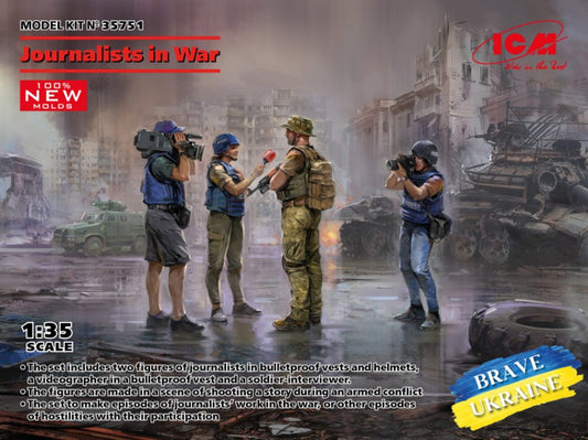 Icm - JOURNALISTS IN WAR 4 FIGURES KIT 1:35 - Cod. ICM35751