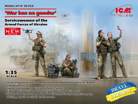 Icm - WAR HAS NO GENDER FEMALE SERVICEMEN OF THE ARMED FORCES OF UKR. KIT 1:35 - Cod. ICM35755