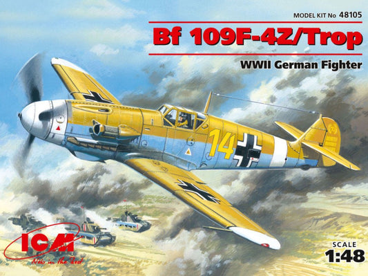 Icm - MESSERSCHMITT BF 109F-4Z/TROP WWII GERMAN FIGHTER KIT 1:48 - Cod. ICM48105