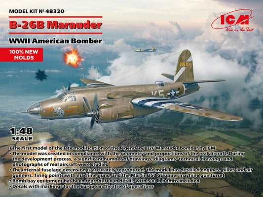 Icm - B-26B MARAUDER WWII AMERICAN BOMBER KIT 1:48 - Cod. ICM48320