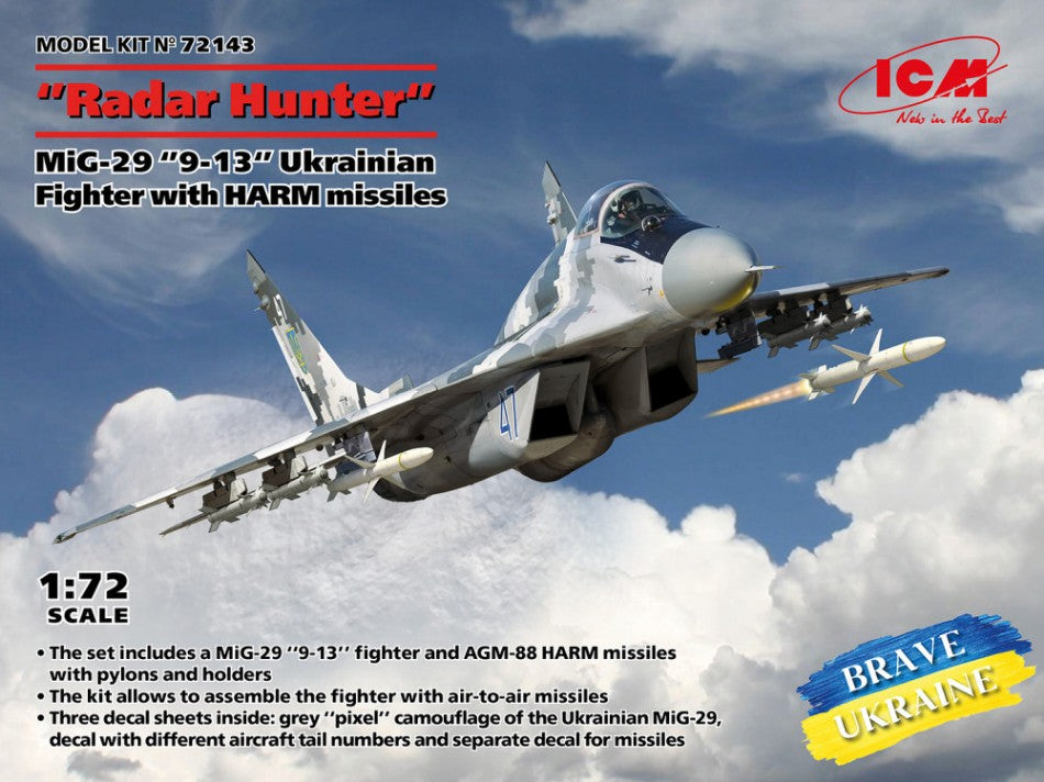 Icm - THE GHOST OF KYIV MIG-29 UKRAINA AIR FORCE KIT 1:72 - Cod. ICM72143