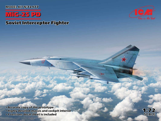 Icm - MIG-25PD SOVIET INTERCEPTOR FIGHTER KIT 1:72 - Cod. ICM72177