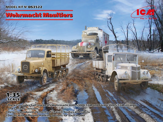 Icm - WEHRMACHT MAULTIERS KIT 1:35 - Cod. ICMDS3522