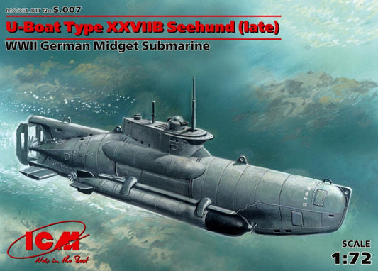 Icm - U-BOAT TYPE XXVIIB SEEHUND LATE WWII GERMAN MIDGET SUBMARINE KIT 1:72 - Cod. ICMS007