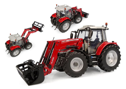 Universal Hobbies - TRATTORE MASSEY FERGUSON SS.135 WITH FRONTLOADER FL.4121 1:32 - Cod. UH6603