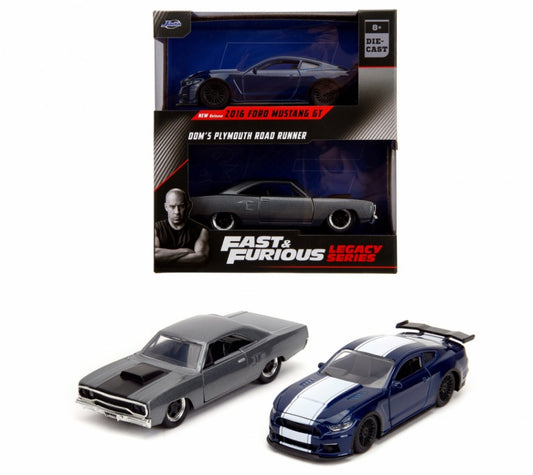 Jada Toys - FORD MUSTANG GT & PLYMOUTH ROAD RUNNER FAST & FURIOUS 1:32 - Cod. JADA253202018
