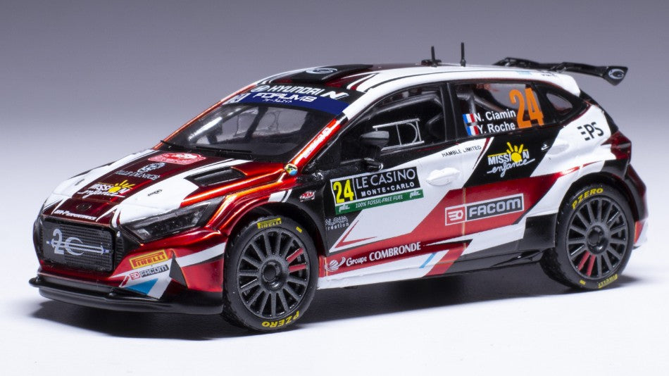 Ixo Model - HYUNDAI i20 RALLY 2 N.24 RALLY MONTE CARLO 2024CIAMIN-ROCHE 1:43 - Cod. RAM919