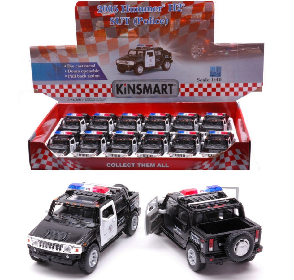 Kinsmart - HUMMER H2 SUT POLICE cm 12 1:38 - Cod. KT5097DP