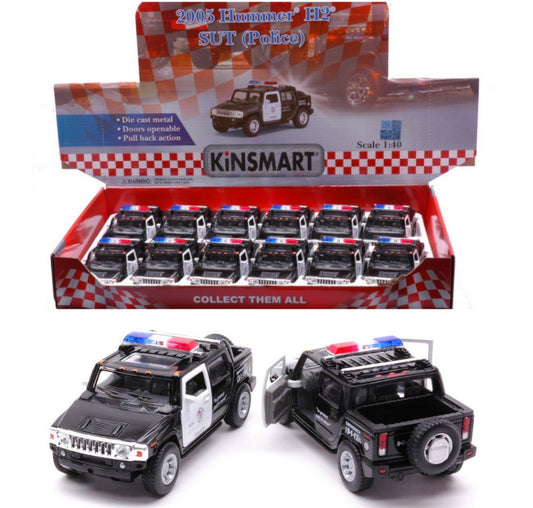 Kinsmart - HUMMER H2 SUT POLICE cm 12 1:38 - Cod. KT5097DP
