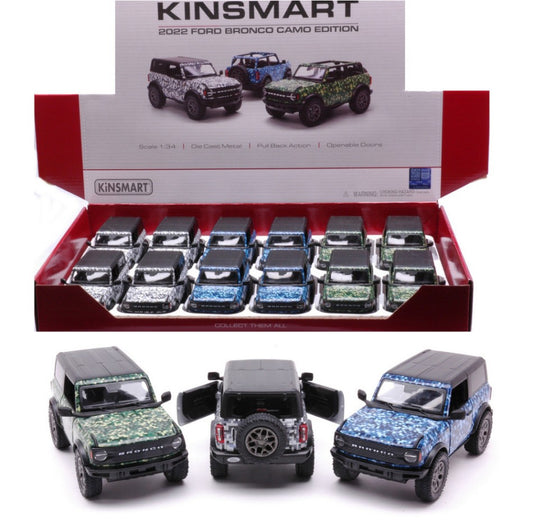 Kinsmart - FORD BRONCO CAMO EDITION HARD TOP COL.ASS.cm 12 1:38 - Cod. KT5445DB