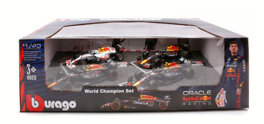 Burago - SET RED BULL RB16B N.33 + RB18 N.1 + RB19 N.1 + RB19 N.11 1:43 - Cod. BU38092
