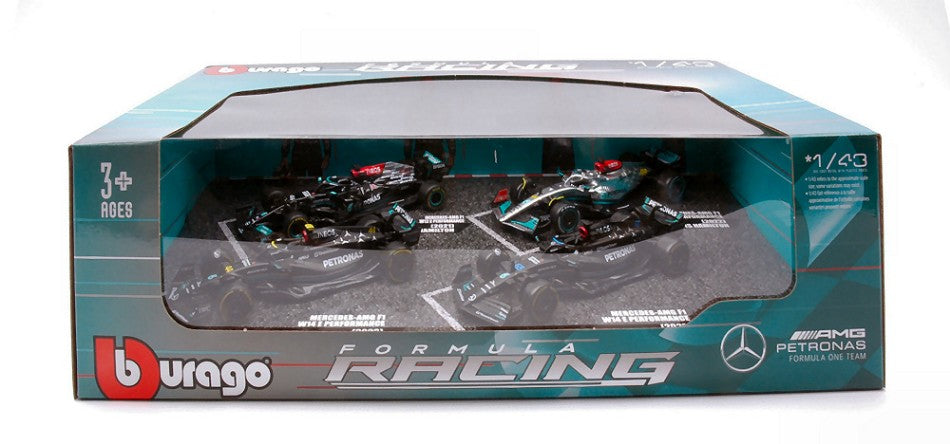 Burago - SET MERCEDES W12 N.44 + W13 N.44 + W14 N.44 + W14 N.63 1:43 - Cod. BU38093