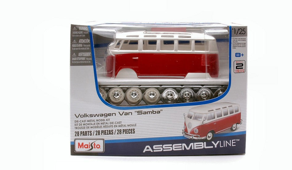 Maisto - VW T1 VAN SAMBA RED/WHITE KIT 1:24 - Cod. MI39956