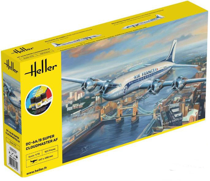 Heller - DC6 SUPER CLOUDMASTER AF STARTER KIT 1:72 - Cod. HL56315