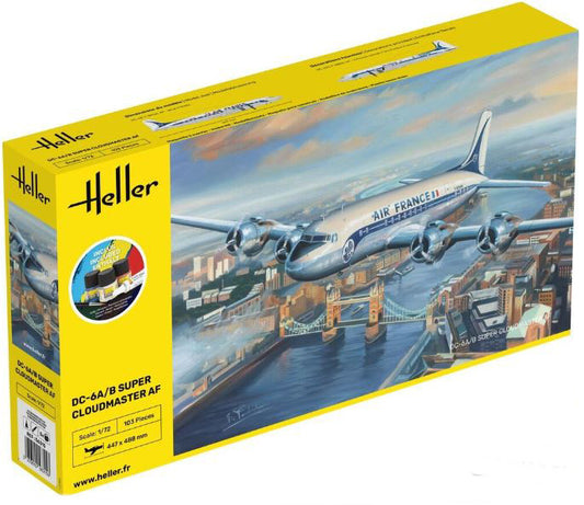 Heller - DC6 SUPER CLOUDMASTER AF STARTER KIT 1:72 - Cod. HL56315