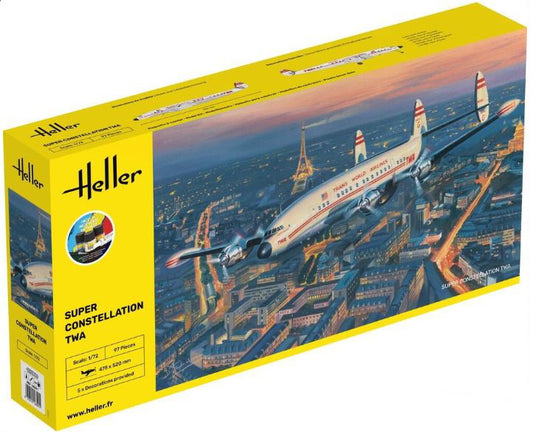 Heller - SUPER CONSTELLATION TWA STARTER KIT 1:72 - Cod. HL58391