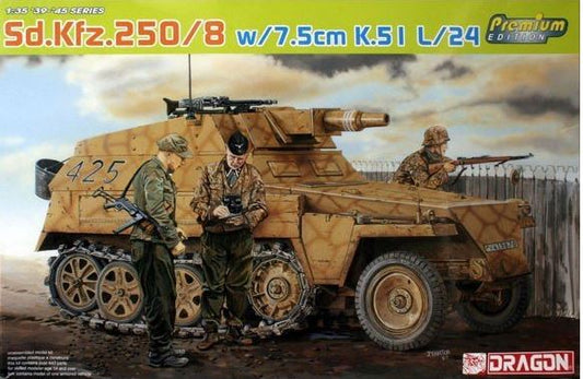 Dragon - SD.KFZ.250/8 W/7,5 cm K.51 L/24 KIT 1:35 - Cod. D6425