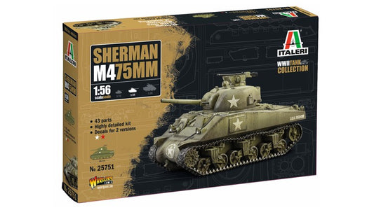 Italeri - M4 SHERMAN (75 mm) KIT 1:56 - Cod. IT25751