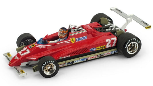 Brumm - FERRARI 126 C2 GILLES VILLENEUVE 1982 N.27 LONG BEACH GP W/PILOTE 1:43 - Cod. BM0272CH