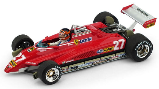 Brumm - FERRARI 126 C2 G.VILLENEUVE 1982 N.27 BRAZIL GP + PILOTA 1:43 - Cod. BM0593CH