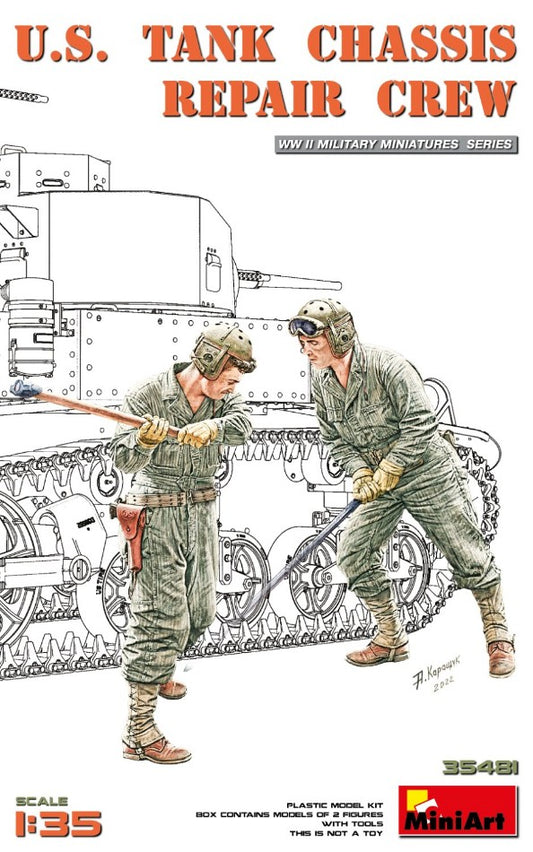 Miniart - U.S.TANK CHASSIS REPAIR CREW KIT 1:35 - Cod. MIN35481