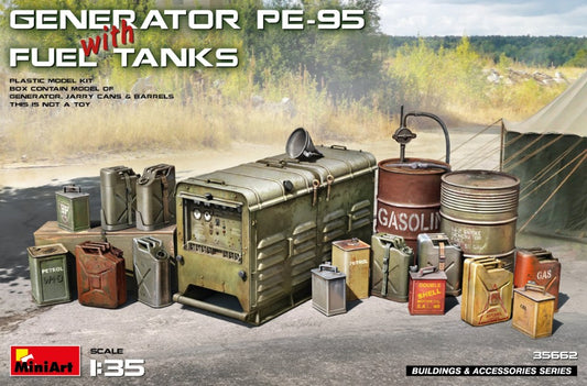 Miniart - GENERATOR PE-95 WITH FUEL TANKS KIT 1:35 - Cod. MIN35662
