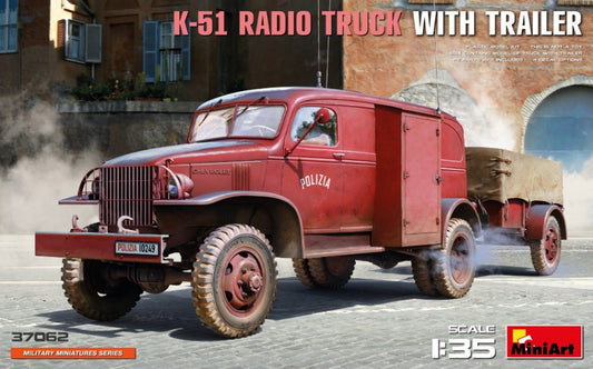 Miniart - K-51 RADIO TRUCK W/TRAILER KIT 1:35 - Cod. MIN37062