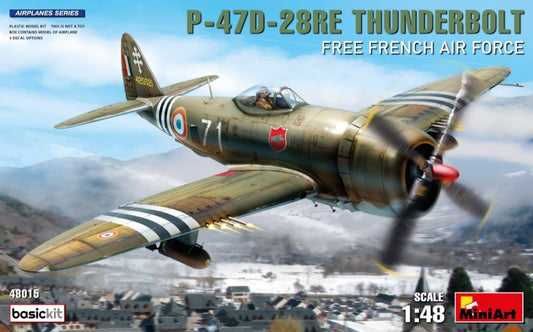 Miniart - P-47D-28RE THUNDERBOLT FREE FRENCH AIR FORCE BASIC KIT 1:48 - Cod. MIN48015