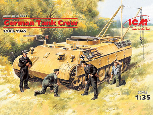 Icm - GERMAN TANK CREW 1943-1945 1 OFFICER+1 UNTEROFFICER+2 SOLDIERS KIT 1:35 - Cod. ICM35211