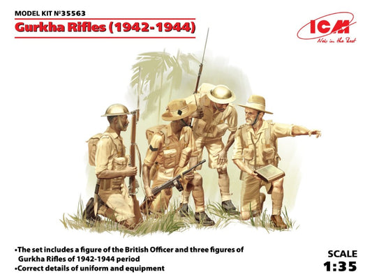 Icm - GURKHA RIFLES 1944 4 FIGURES KIT 1:35 - Cod. ICM35563