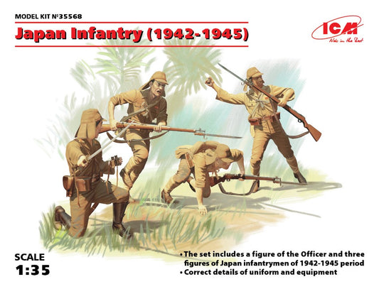 Icm - JAPAN INFANTRY 1942-1945 4 FIGURES KIT 1:35 - Cod. ICM35568